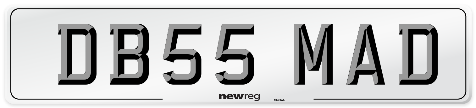 DB55 MAD Number Plate from New Reg